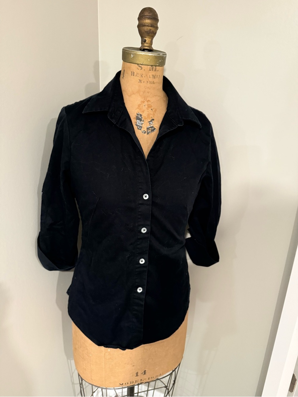 Banana Republic Black Button-Down Shirt